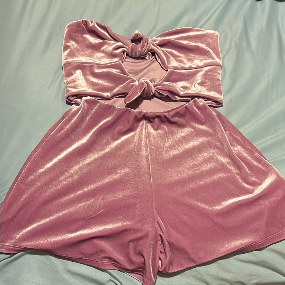 Urban Outfitters tie-front strapless romper